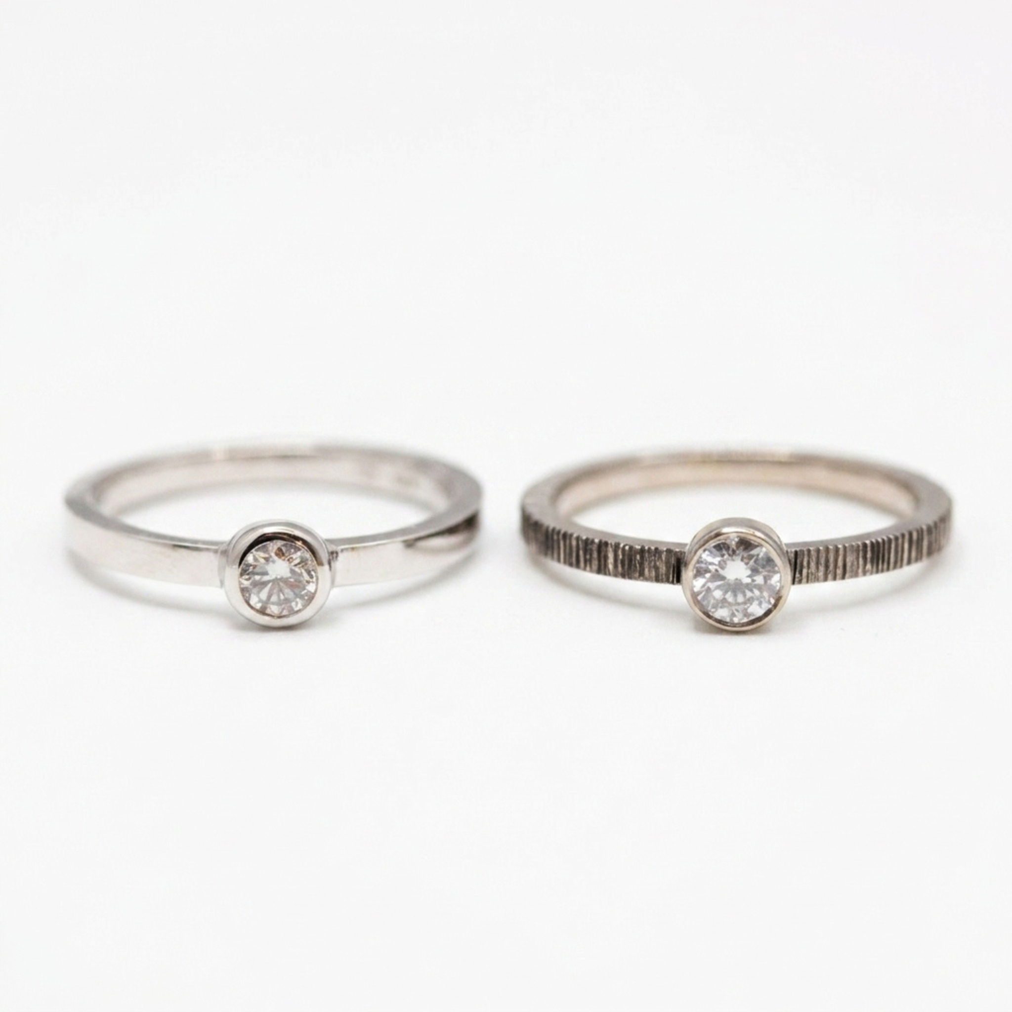 Bagues Solférine - diamant 4 mm - 2 modèles