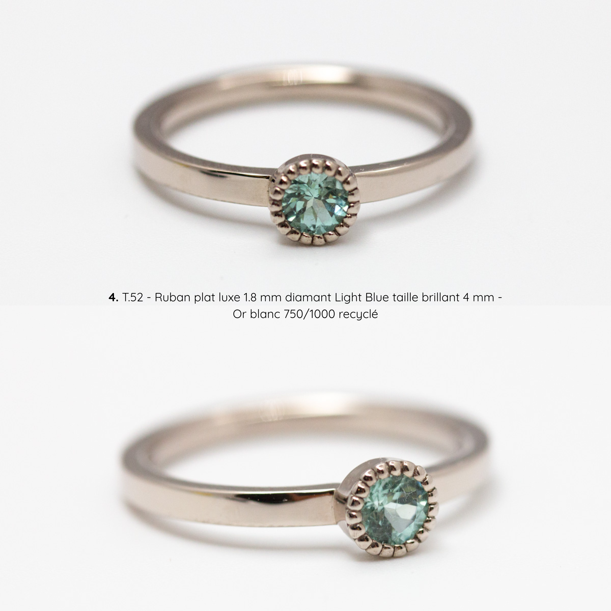 Bagues Madeleine - diamants de synthèse et saphirs de couleurs - 4 modèles