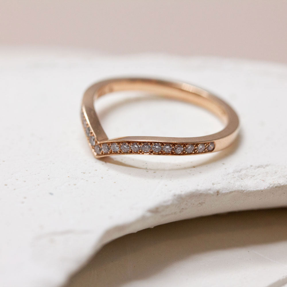 Bague diamant éthique en or équitable Fairmined, fabrication artisanale