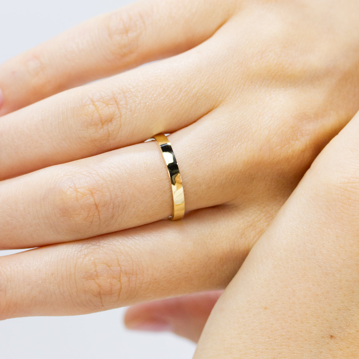 Alliance de mariage mixe en or rose éthique Fairmined, made in Paris.