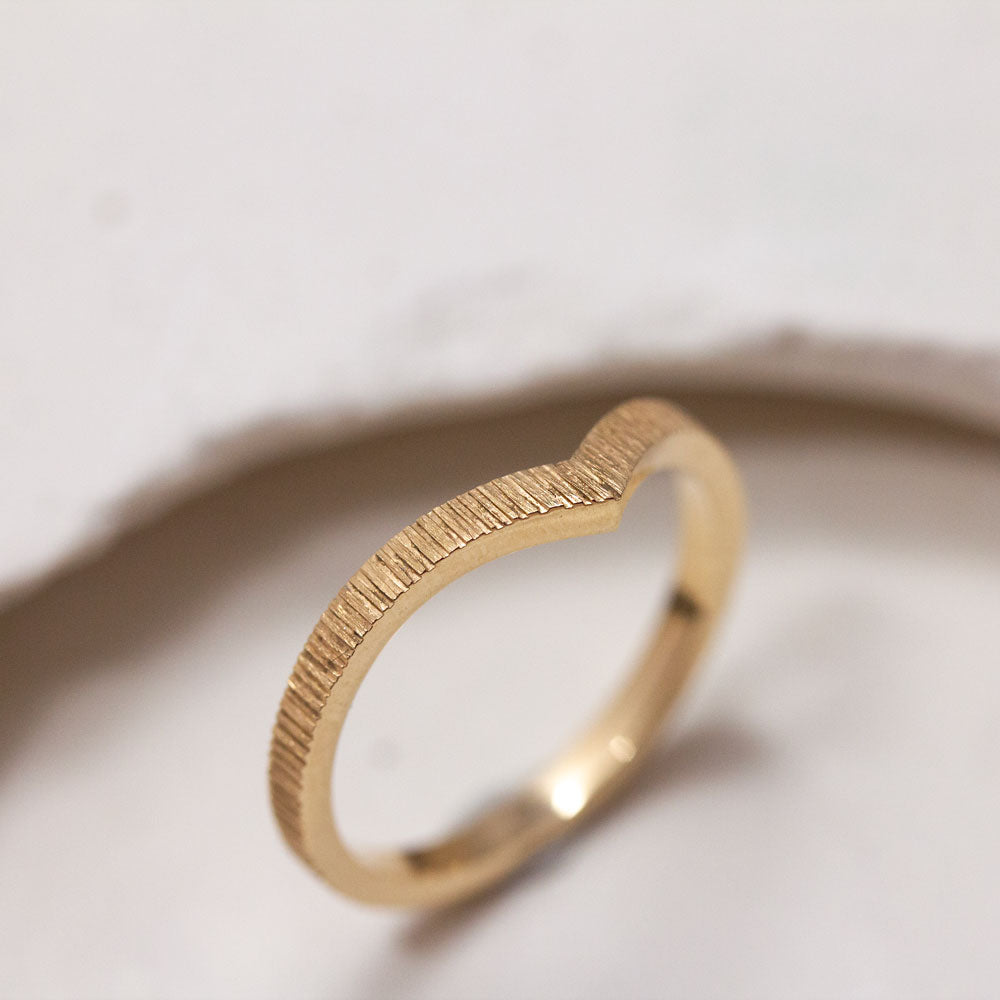 Bague de mariage en or rose champagne 18 carats Fairmined.