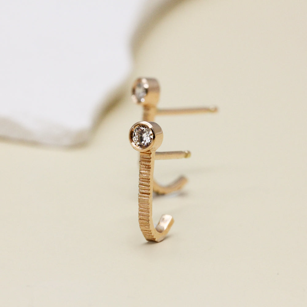 Boucles d'oreille Jacquie Isandre - diamant 2,5 mm