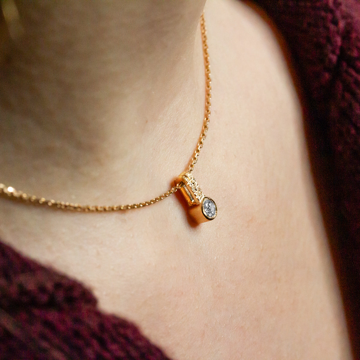 Pendentif Bonnie Hélia - diamant 4 mm