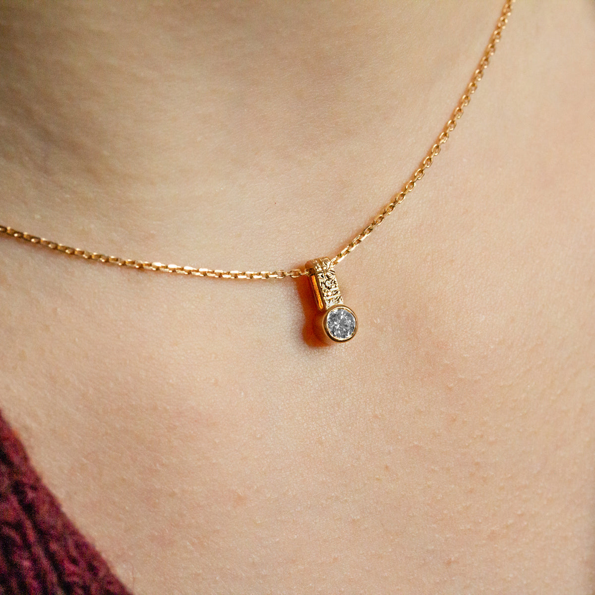 Pendentif Bonnie Hélia - diamant 4 mm