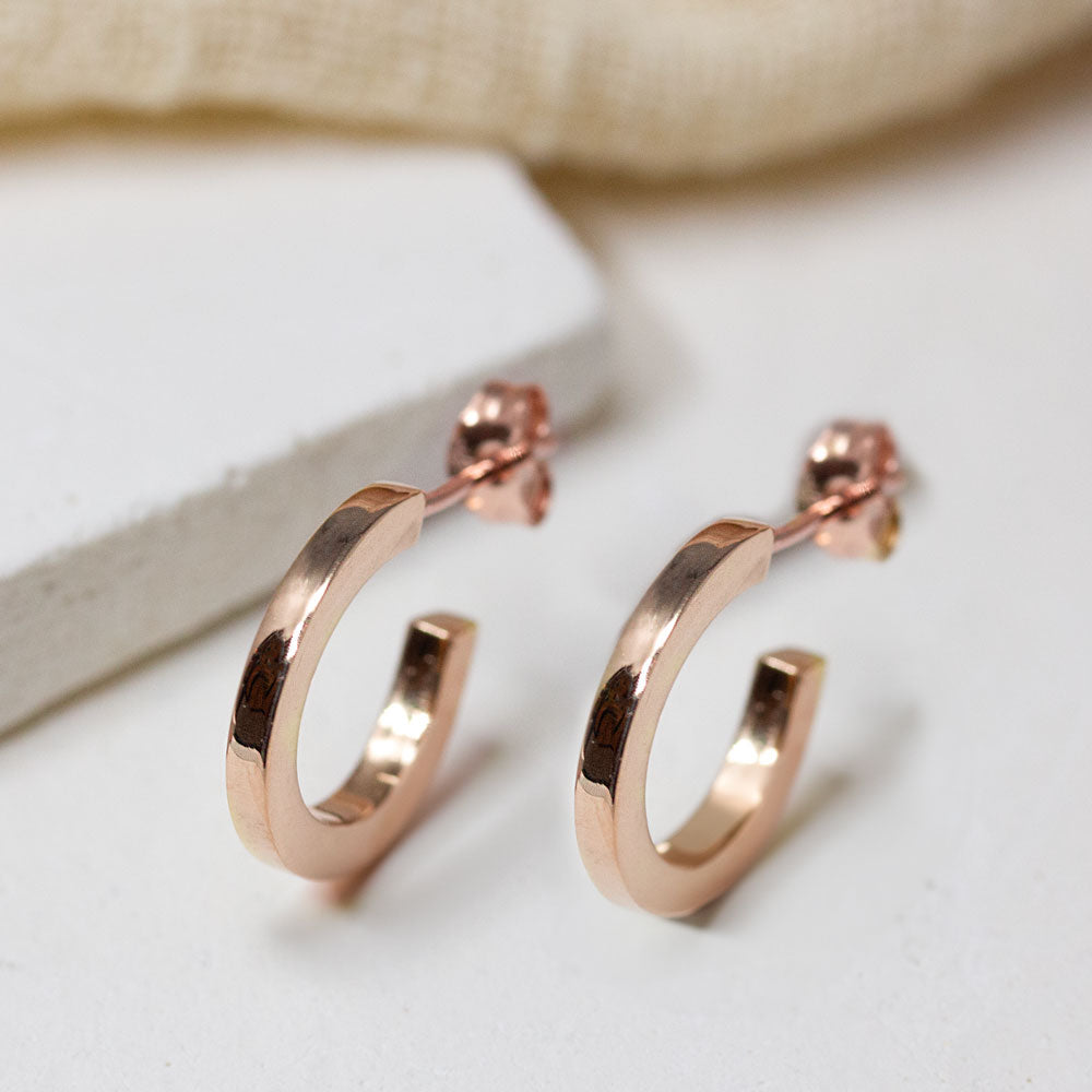 Créoles en or rouge Fairmined.