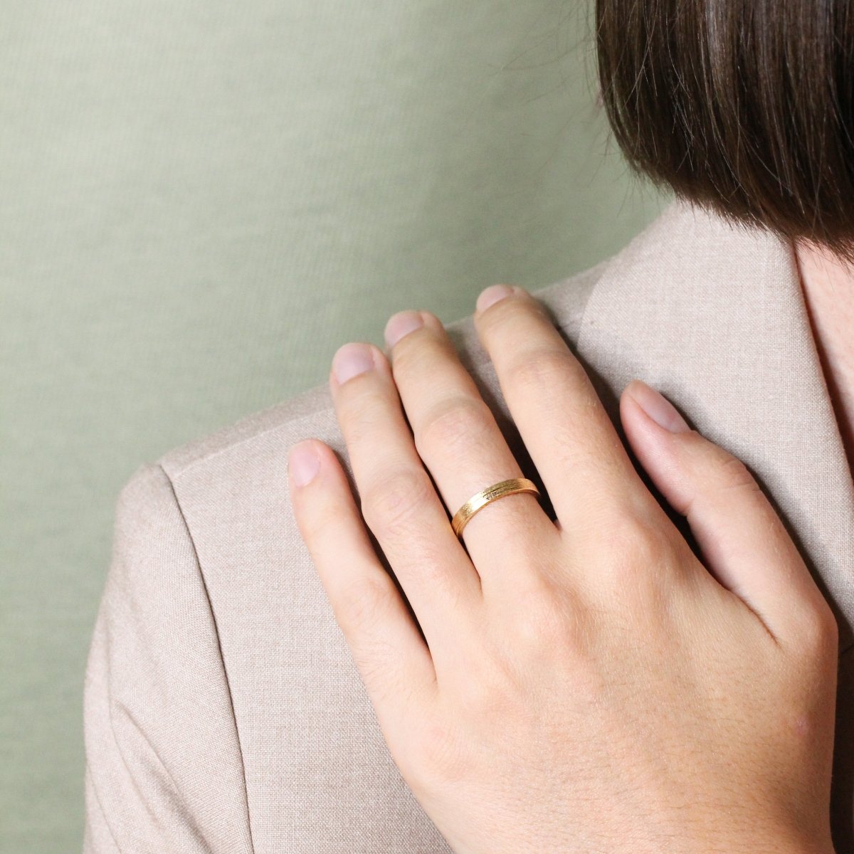 Alliance originale de mariage en or rose Fairmined éco-responsable