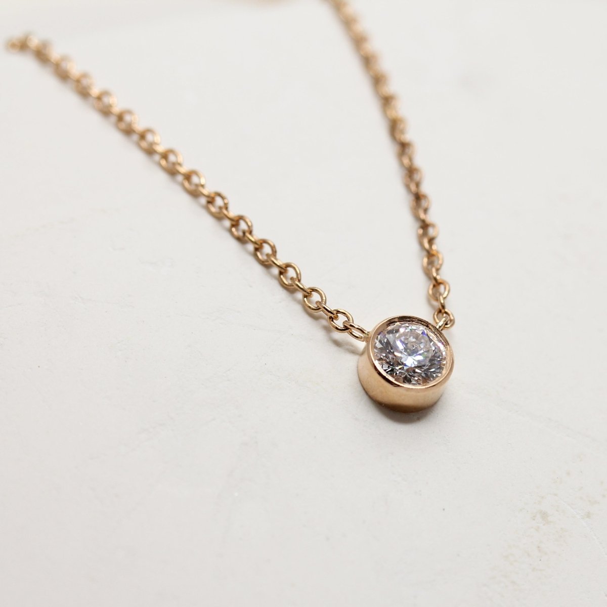 Collier Solférine - diamant réalisé en or rouge 18 carats Fairmined à Paris