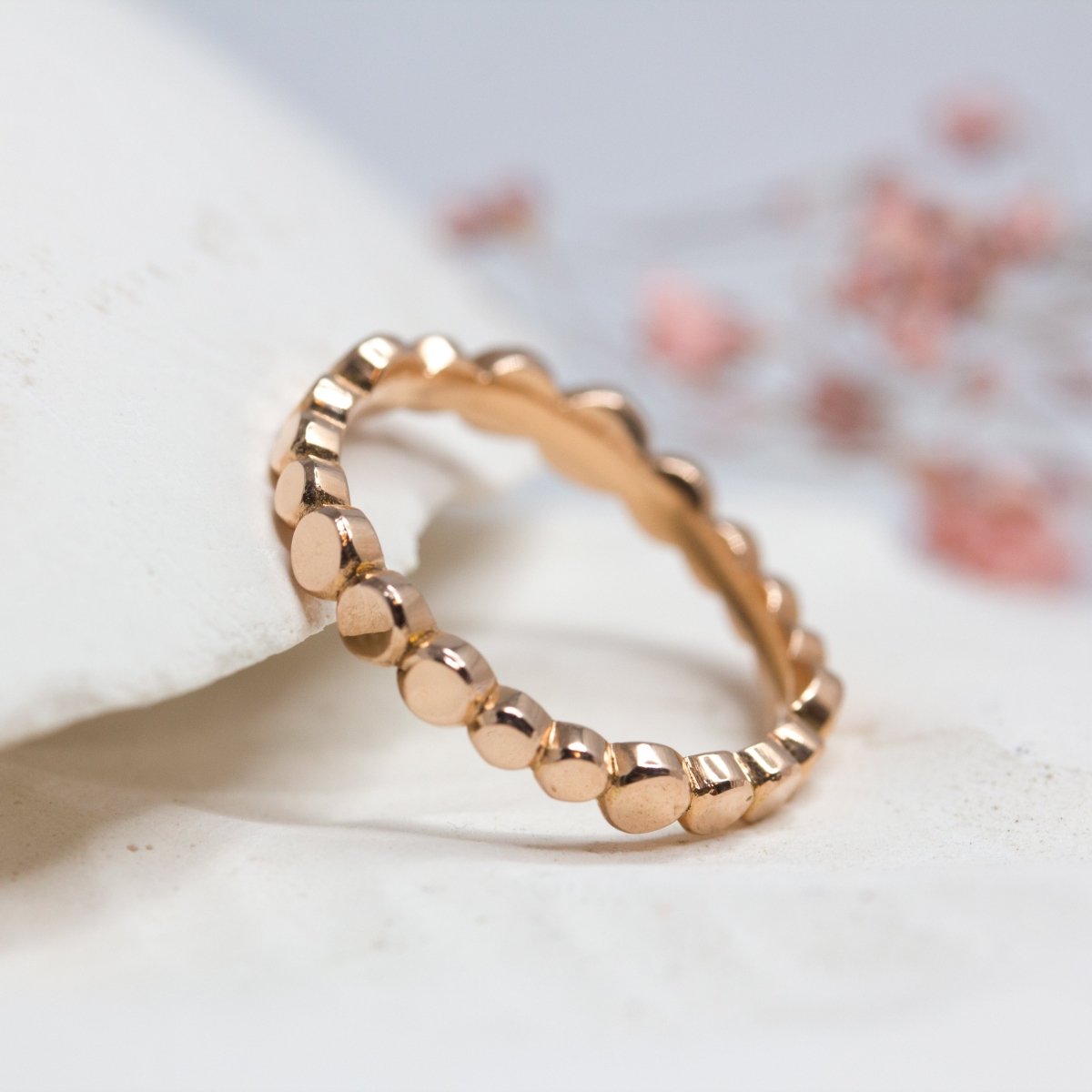 Bague Pépite façonnée en or rouge 18 carats Fairmined à Paris