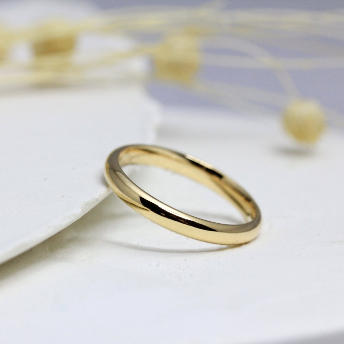 Alliance Ulysse - bombée 3 mm réalisée en or jaune 18 carats Fairmined à Paris