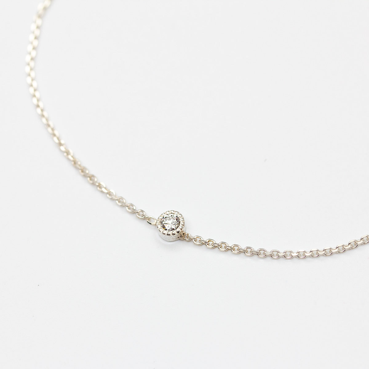 Bracelet femme diamant en argent 925/1000 fabriqué artisanalement à Paris  - Joaillerie éthique et artisanale à Paris et Lyon