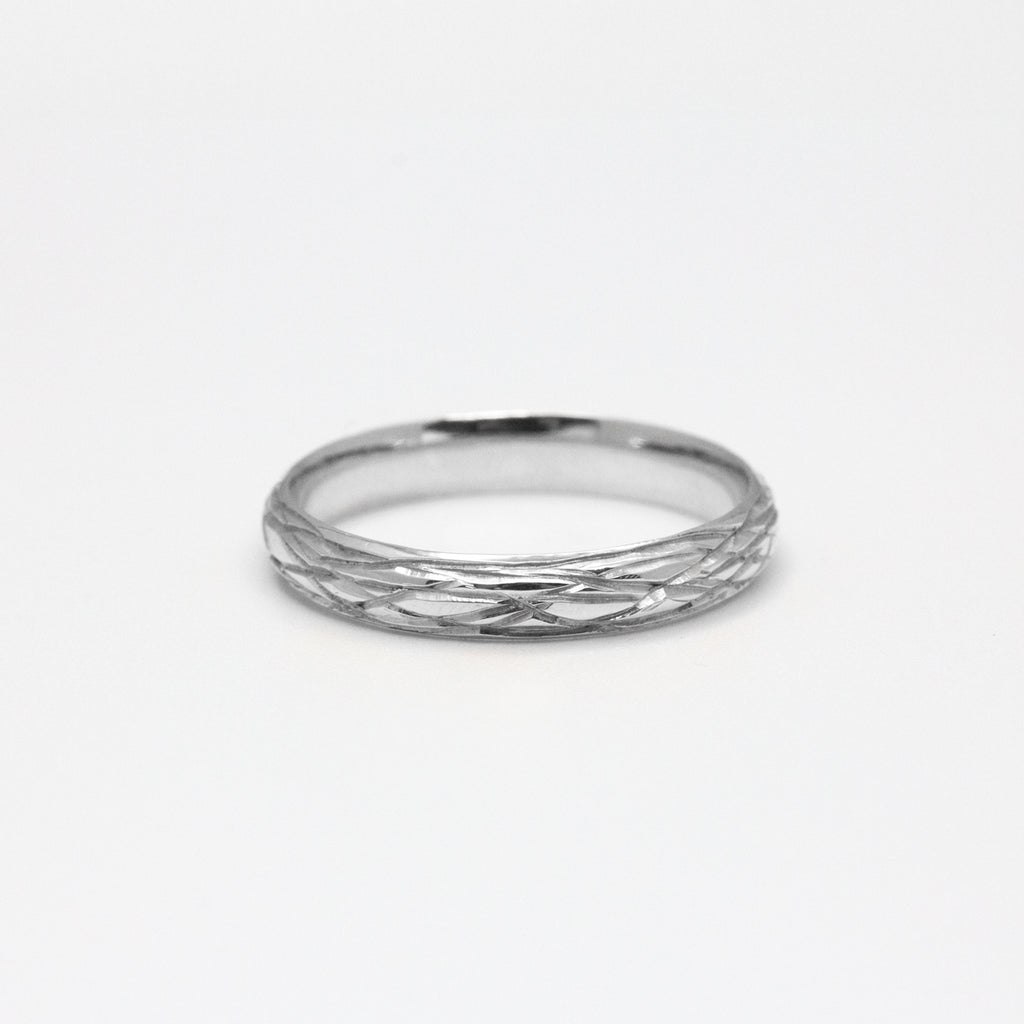 Alliance Amandier - demi-jonc (bombée) 4 mm