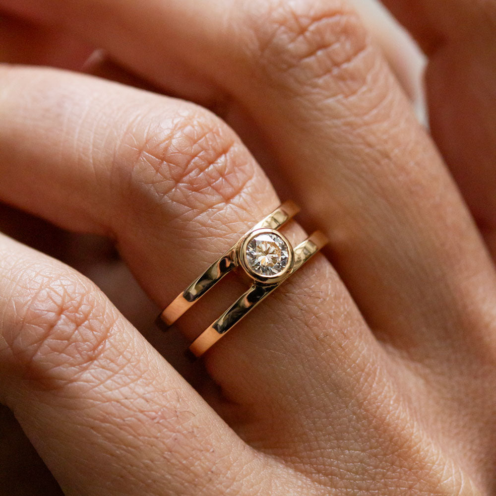 Bague de fiançailles double anneau Syna Ulysse – Paulette à