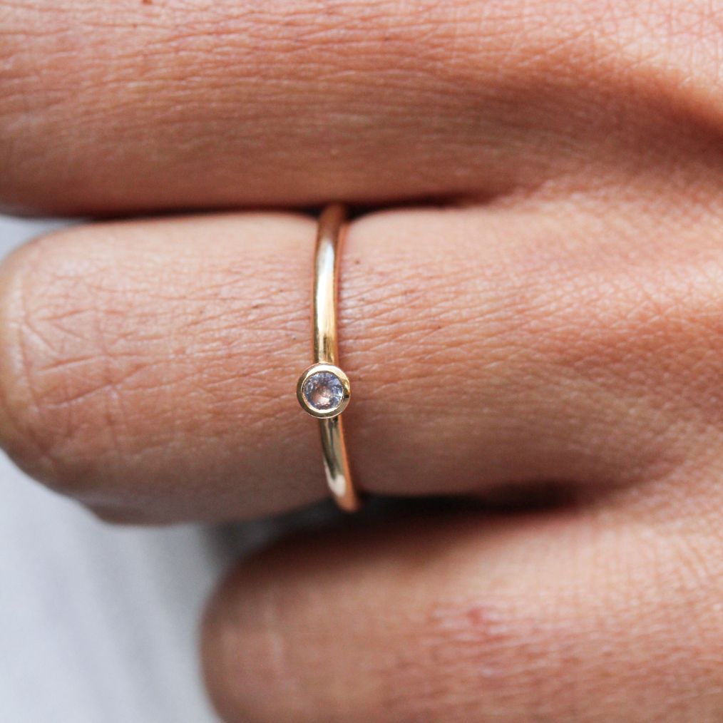 Pièce unique - Bague Pierrette - tanzanite bleue-violette