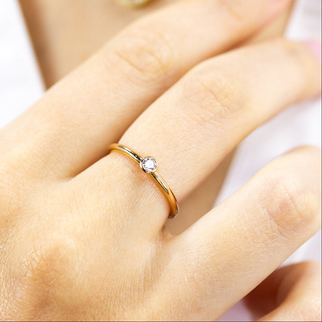 Bague Pierrette - diamant 2,5 mm