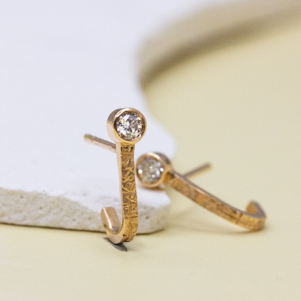 Boucles d'oreille Jacquie Hélia - diamant 2,5 mm