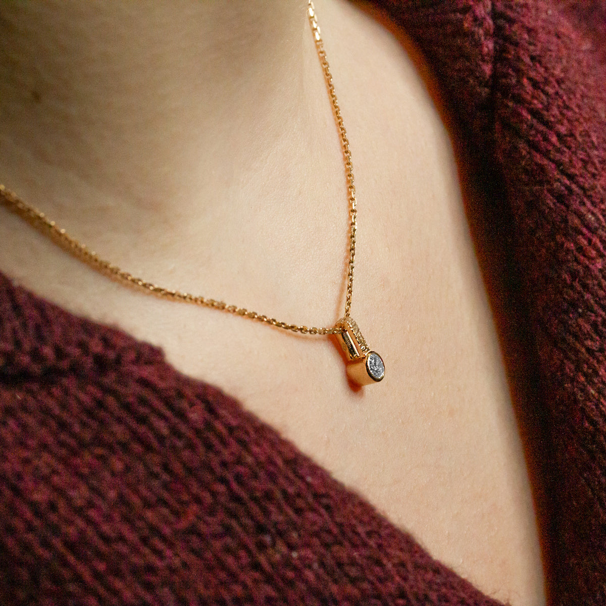 Pendentif Bonnie Hélia - diamant 4 mm