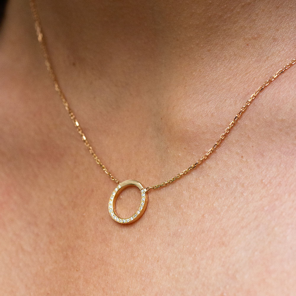 Petit Diamant Collier Diamant Fin Collier Cercle Femme Or 18