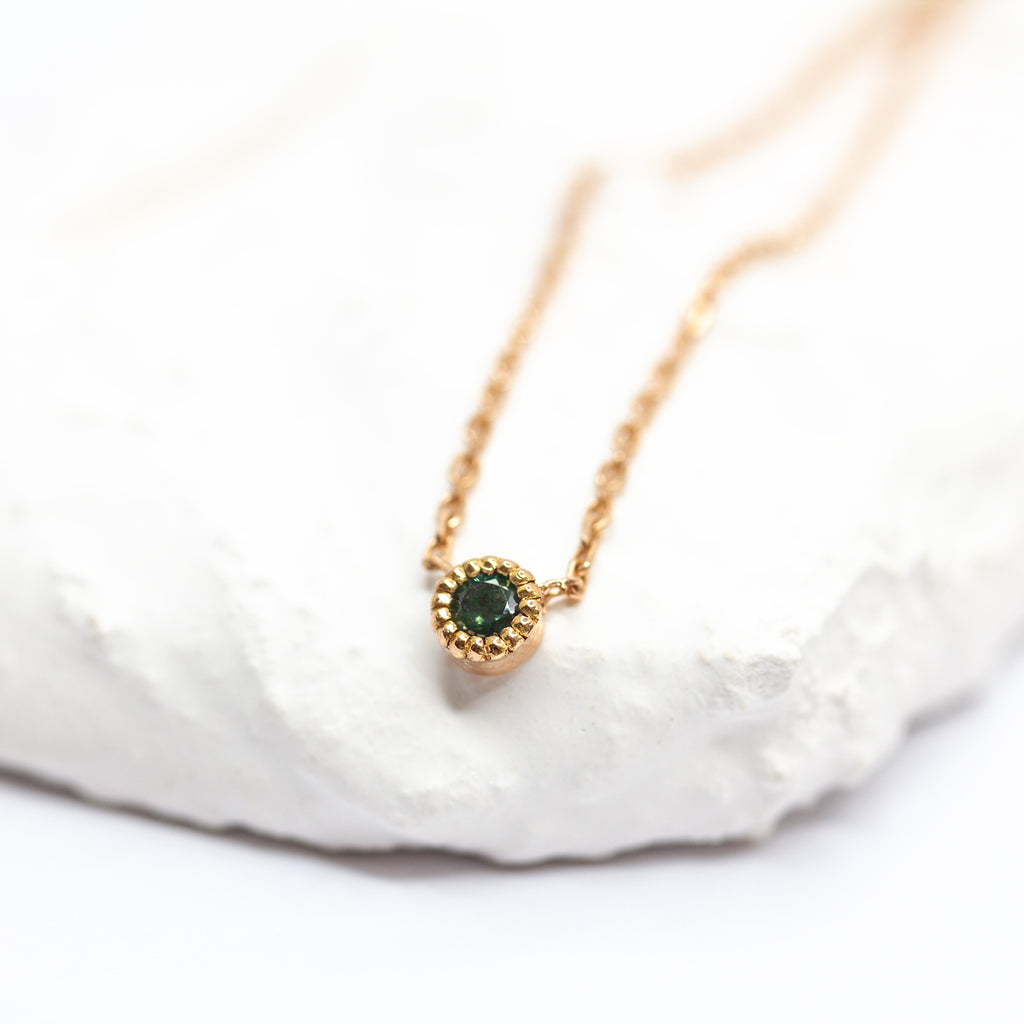 Pièce unique - Collier Madeleine - saphir vert-bleu