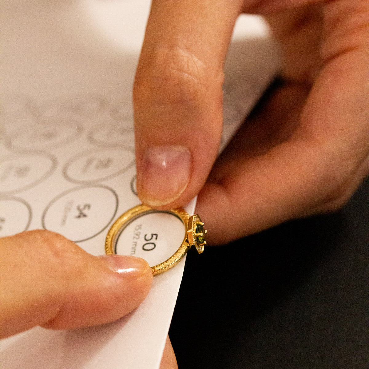 Guide des tailles - trouver sa taille à partir d'une bague facilement depuis chez soi