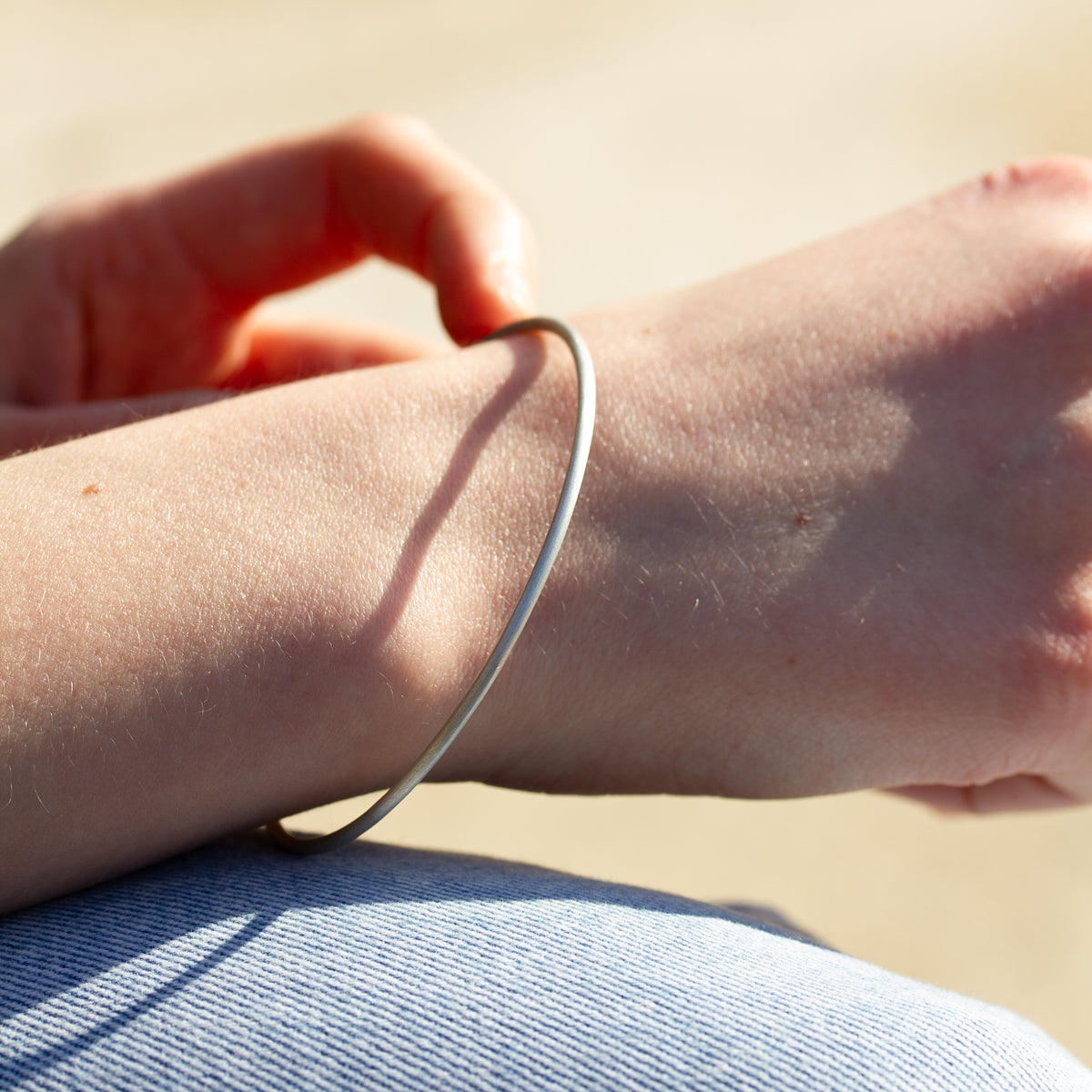 Bracelet jonc Mathéa - argent