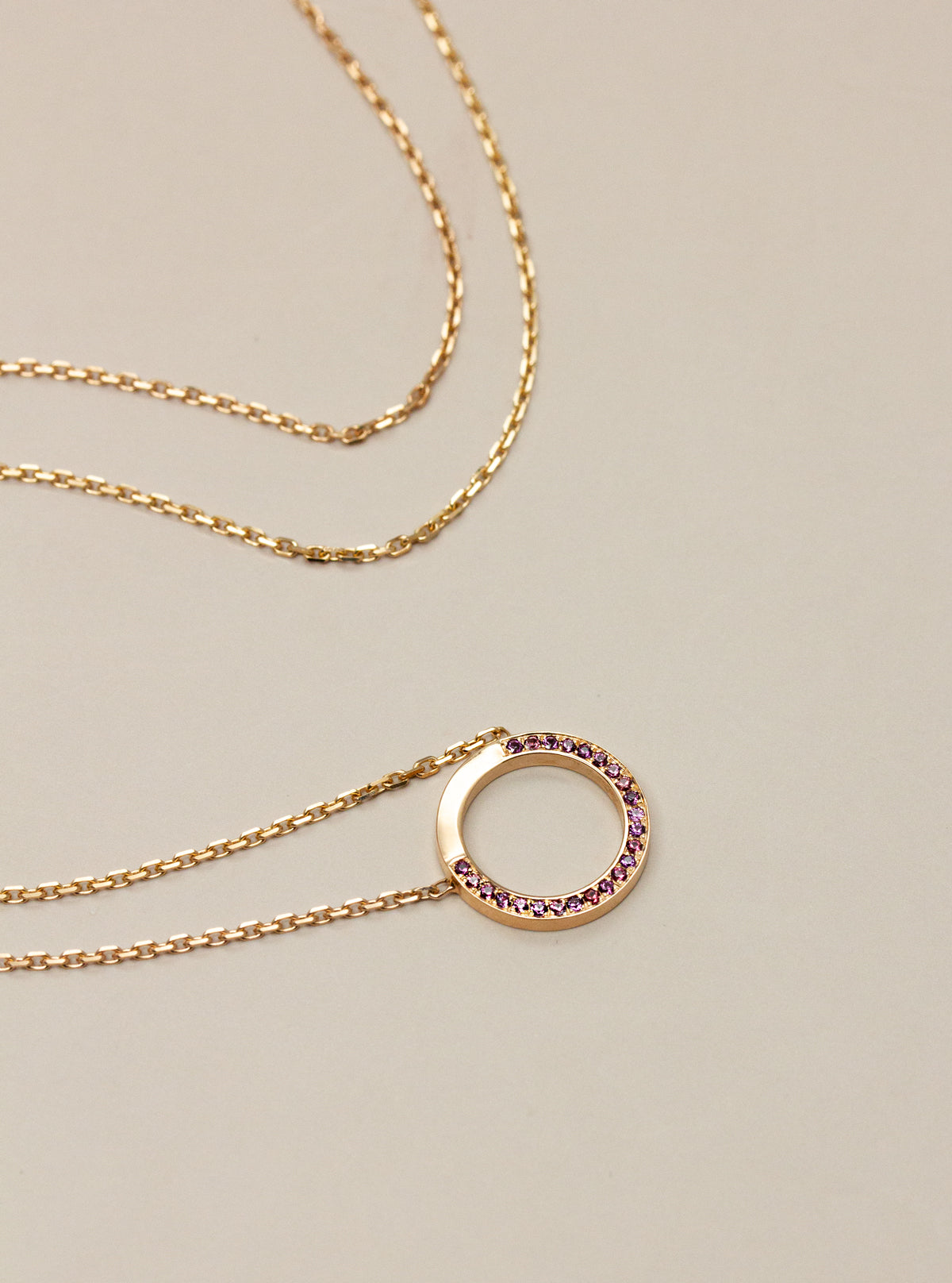Pièce unique - Collier Petit Cercle pavé