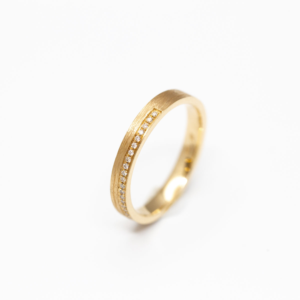 Bague Paula - or brossé & diamants