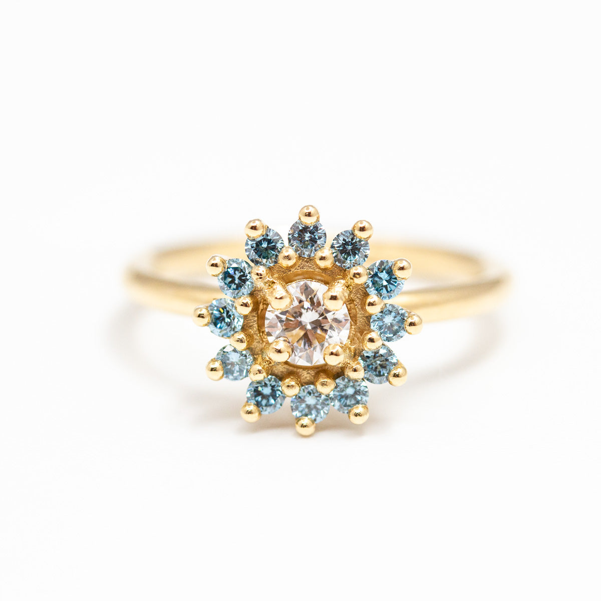 Pièce unique - Bague Méora - diamants bleus