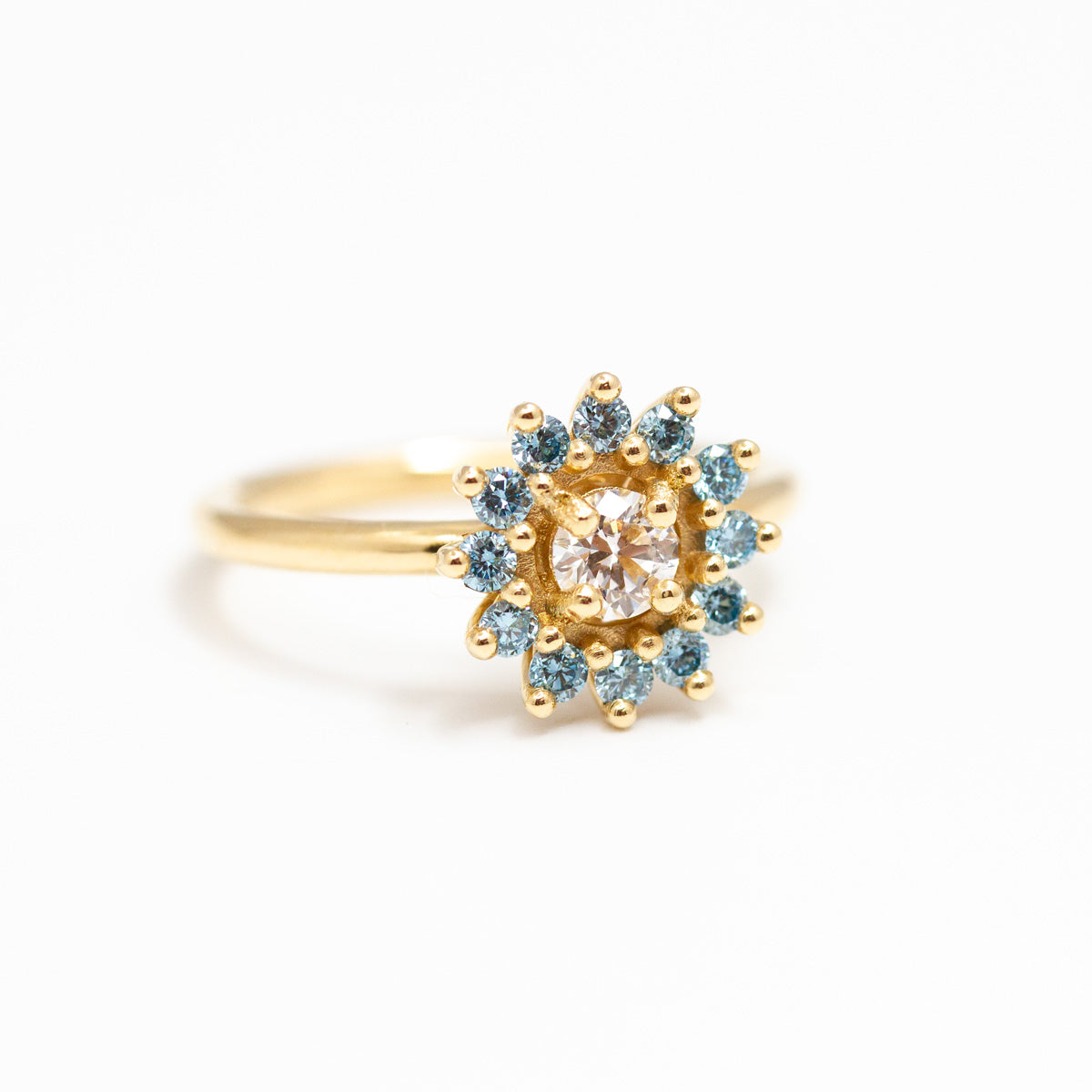 Pièce unique - Bague Méora - diamants bleus