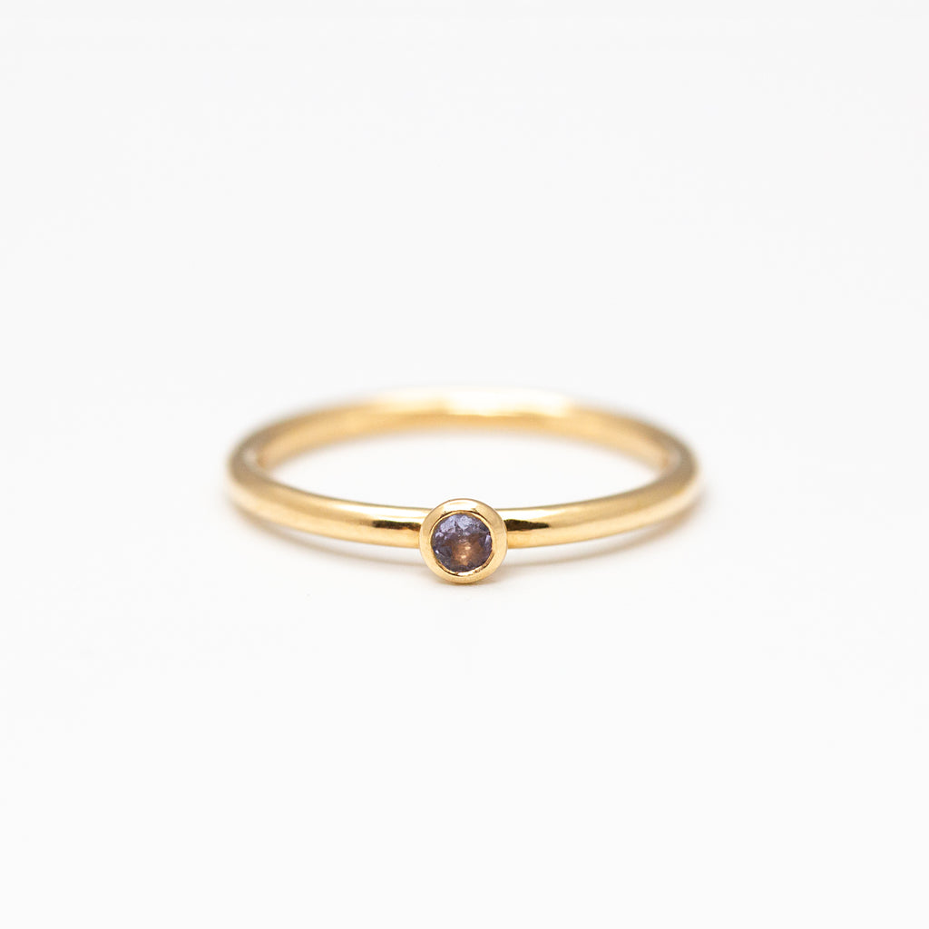 Pièce unique - Bague Pierrette - tanzanite bleue-violette