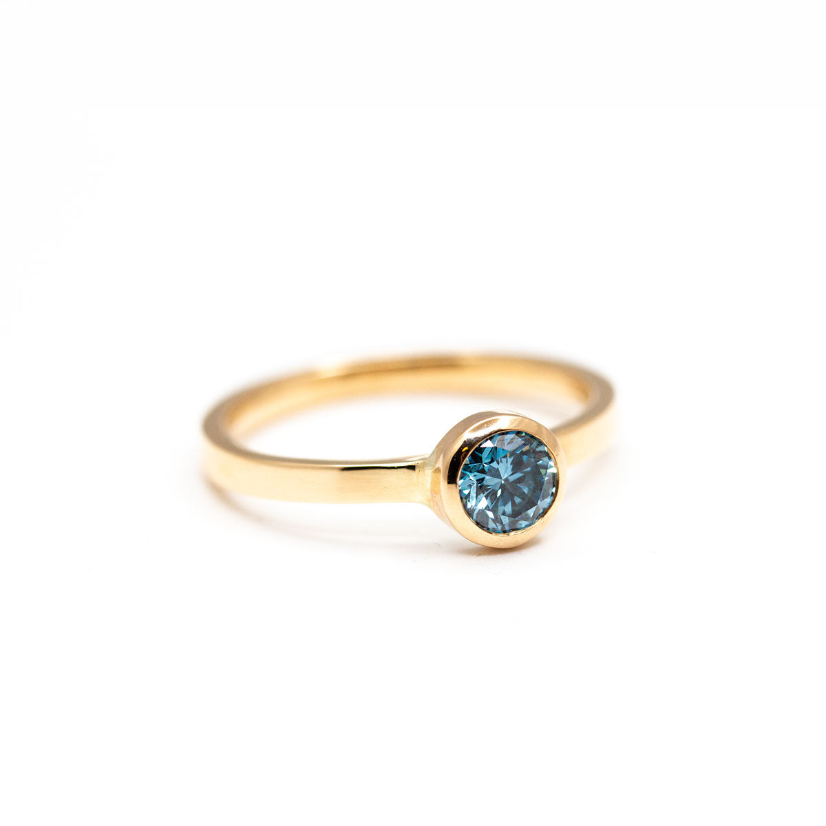 Pièce unique - Bague Solférine - diamant de synthèse Fancy Vivid Blue