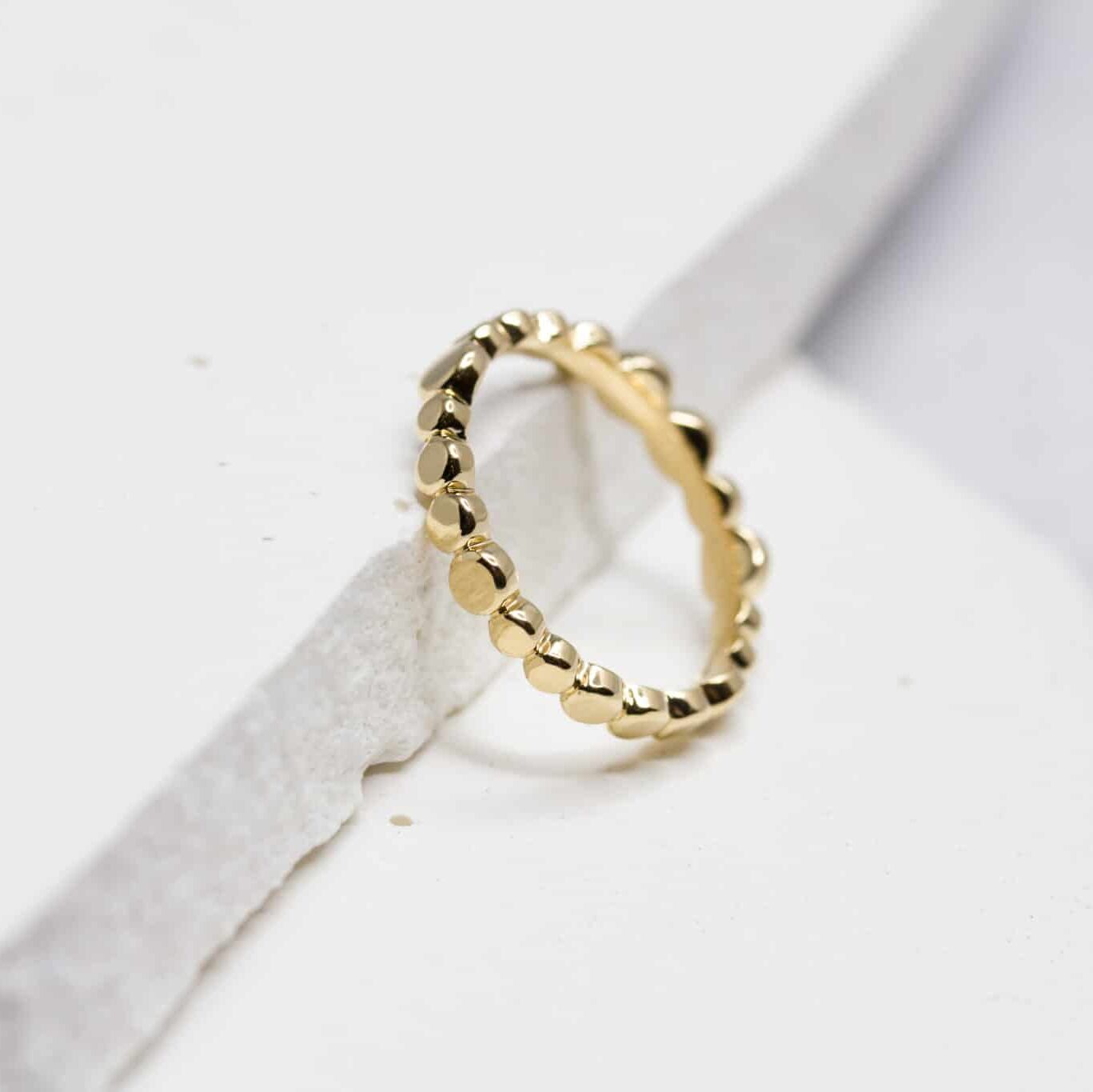 Bague Pépite façonnée en or jaune 18 carats Fairmined à Paris