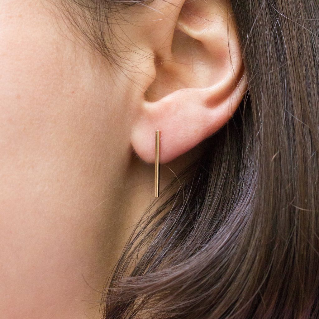 Boucles d'oreille fines en or 18 carats Fairmined.