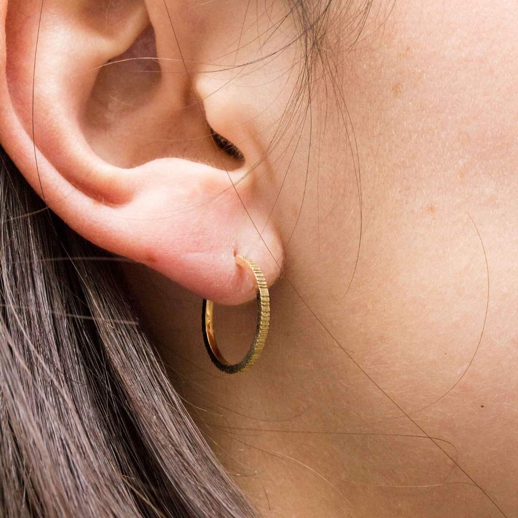 Boucles d'oreille en or 18 carats Fairmined.