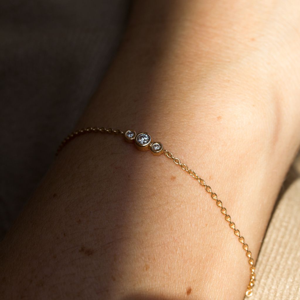 Bracelet Solférine trilogie - diamants