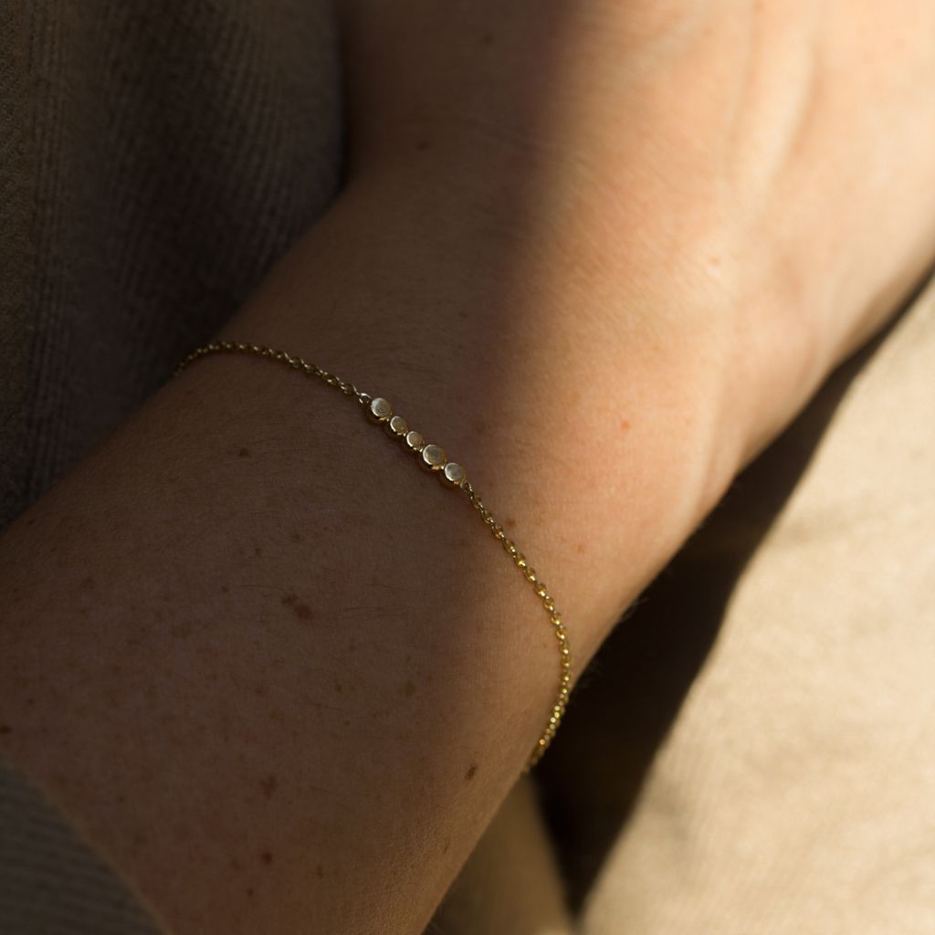 Bracelet 5 Pépites en or Fairmined.