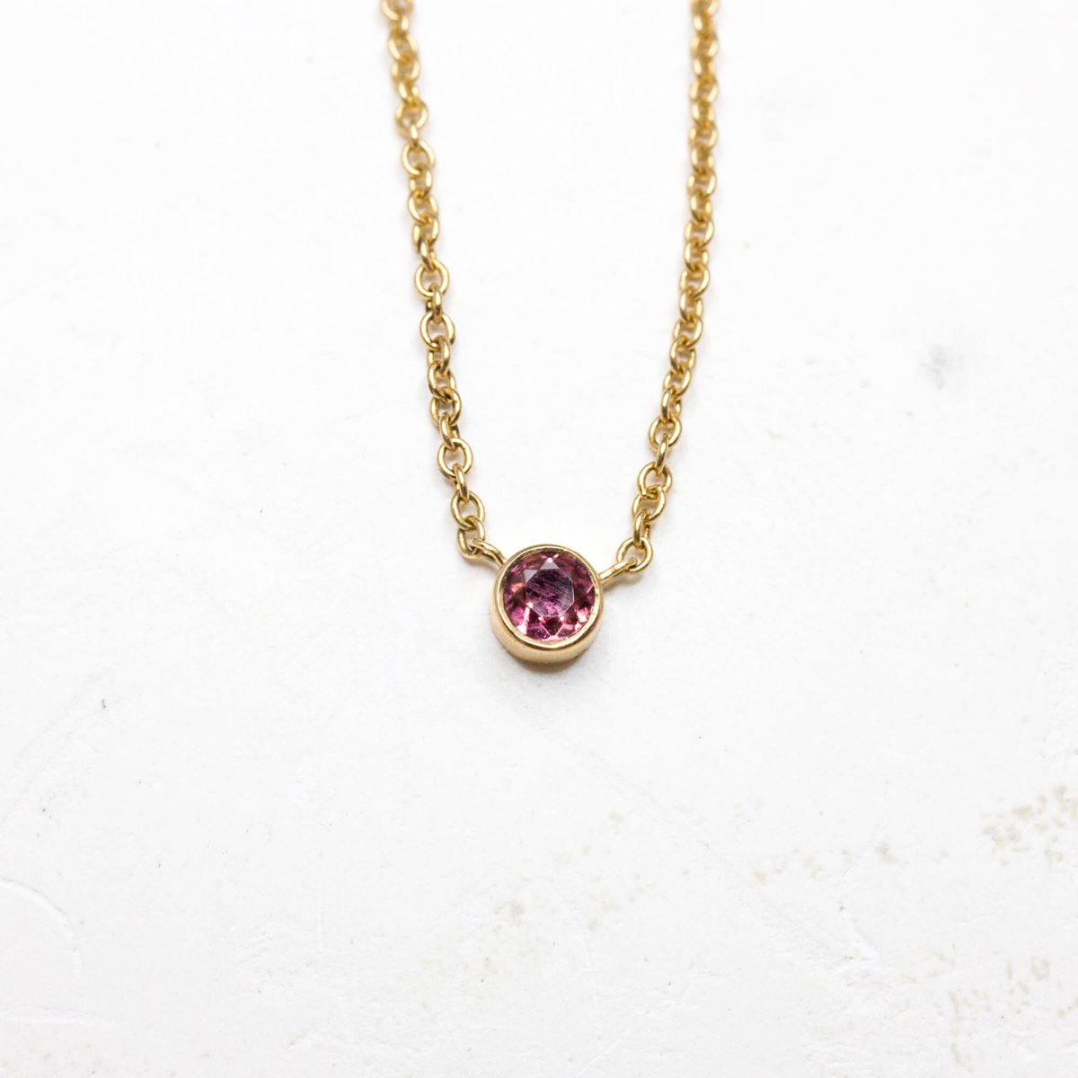 Pièce unique - Collier Solférine - tourmaline rose 3 mm
