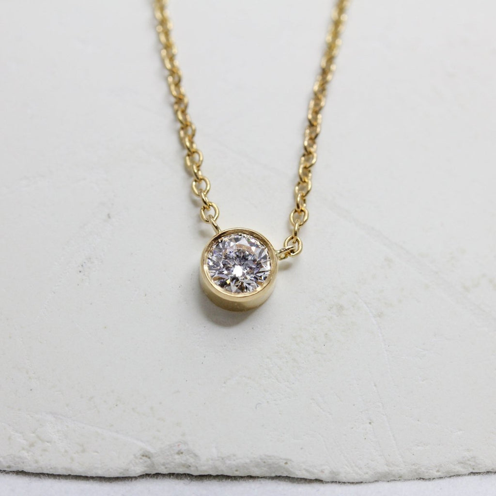 Collier Solférine - diamant réalisé en or jaune 18 carats Fairmined à Paris