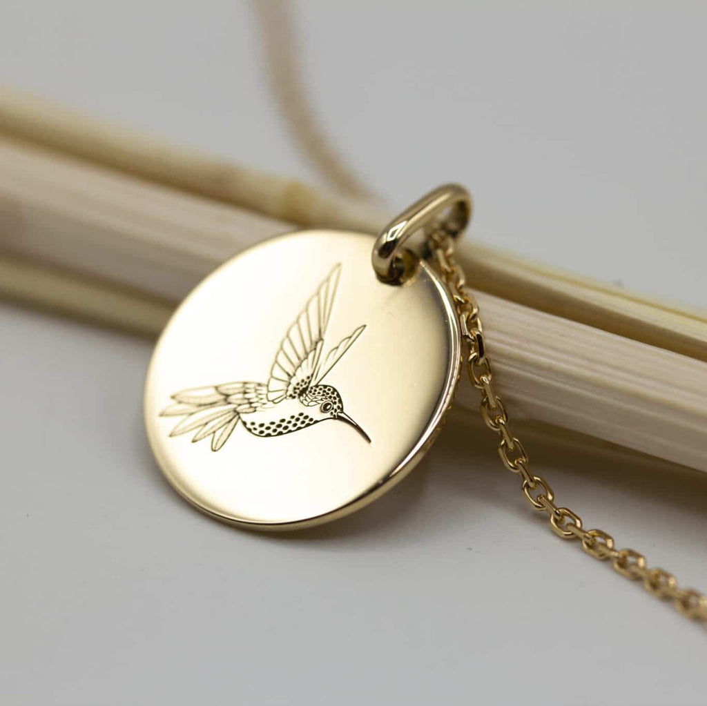 Médaille Colibri- ronde 10 mm